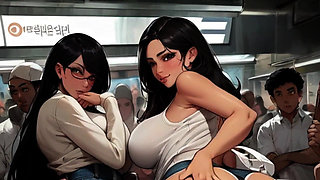 Beautiful Exotic Women Get Fucked and Felt in Public