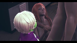 De.d or Alive Hentai - Hanoka and Another Friend Threesome - Japanese Asian Manga Anime Film Game Porn