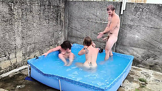 Pool Party with Naughty Stepsisters