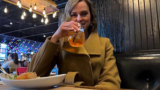 Public fun in changing room and restaurant with Lush remote