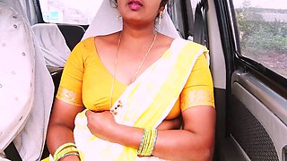 Indian maid seduces house owner for car sex in Telugu with dirty talk