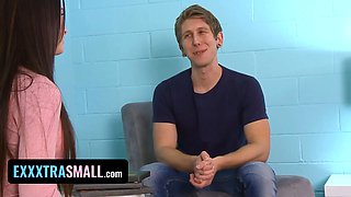 Exxxtra small - petite stunner knows how to treat Big Cock despite her lack of height