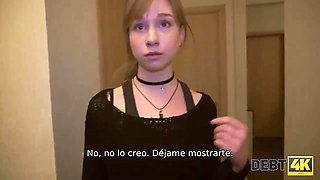 Debt4k. Uber-cute ginger-haired Alice Klay should fellate and rail the loan collector's shaft