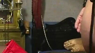 Bondage and kicked dick