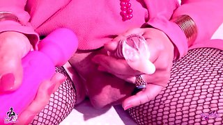 Crossdresser Fetish Chick Close-up with Protection