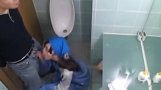 Asian toilet attendant enters the wrong part1