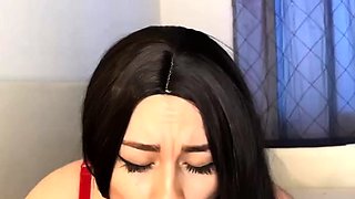 Sugar girl suck a dick for the new present at valentine day