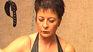 Insatiable Mature Blonde Endures Strict Dungeon Bondage Play