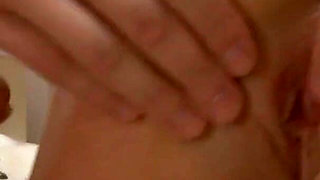 Sweet riding blonde teen fucked and milked in mouth with a warm load