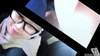 Forbidden Backseat Ride, Hijab Sweaty Girl Raw Pounding by Rental Driver and Got Cum in Face - Minokiiko