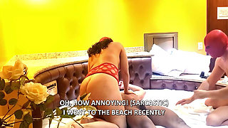 Hot Brazilian Wife Begs for Two Cocks - Intense Bareback Orgasms & Real Double Penetration with Cuck Hubby in Motel