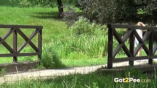 Reality Public Pissing For Stunning Redhead