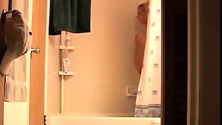 peeping at my blonde stepsister in bathroom