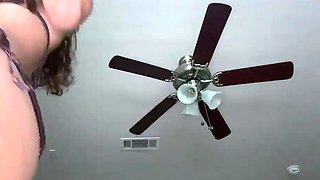 Brunette solo darling masturbating at home