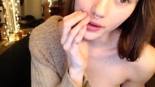 Pale amateur teen brunette Lynn Love