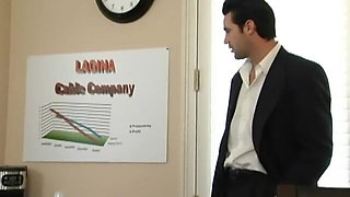 Big Tits at Work - Motivating the Boss with Some Deep Head