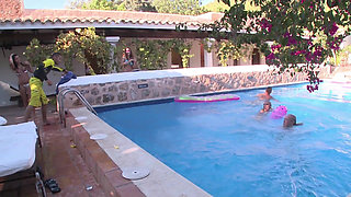 Ibiza Pool Party Becomes a Hustle and Bustle of Fun