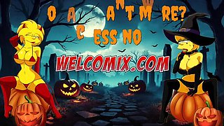 Halloween Night Hentai - Anal Domination & Group Sex with Big Tits Anime Girls in Costumes