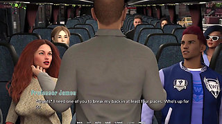 Taboo University - Hot Emo Girl Gives Me a Handjob Inside a Public Bus - 3D Porn Games