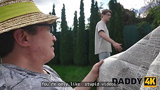 Daddy4k. fleshy boobie and a pussy for his grandpa