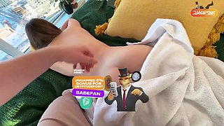 Stepbrother Caresses then Smashes His Hefty Jugs Step-sister