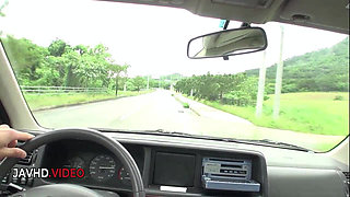 Sexy Road Trip Pleasure: Hot Asian Teen Gives Jaw-Dropping Blowjob Action