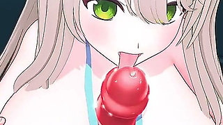 Blue Archive - Top Student Nonomi Pleases Sensei - 3D Hentai Animations
