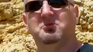 Growing up she became an adult and Dulce Chiki with shaved vagina fucks with her wet pussy of pleasure on a beach