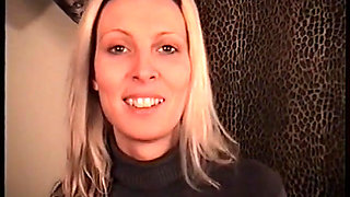 Stunning MILF gets her huge boobs oiled at the casting