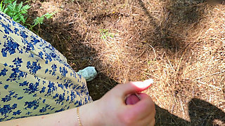HANDJOB in PUBLIC - Stranger Woman Caught me Masturbating and Makes Me Cum!