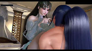 The Digital Goddess of Enchanted Curves - 3D Animation Hentai