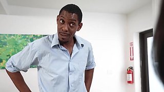 Big boobs black girl takes her stepfather's throbbing BBC