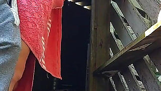 Shower Doesn't Work, Married Woman Asks Farm Caretaker for Help Using Just a Towel and Pays with Sex