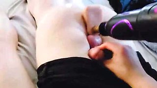 First Time Fuck Machine Makes Him Cum Instantly - Alix Nixx Amateur Handjob & Anal Orgasm