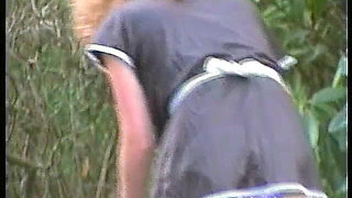 Young French Maid Outdoors