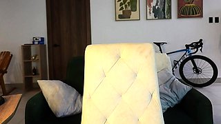 Blonde nymph masturbating clit and cunt with big toys
