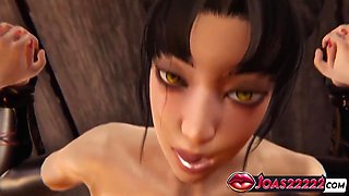 Car Toon In Sexy Elf In Black Latex - 3d Hentai With Close Up Pussy During Side Floor Sex, Wall Doggy Style Anal, And Missionary Creampie