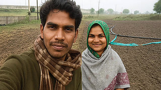 Pakisthani Desi Couple Outdoor Field Romantic Kiss Selfi Video By -Snapchat143