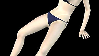 Animated 3D Porn - Very Beautiful Girl Masturbating with Banana Till Orgasm