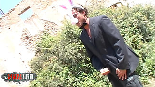 Euro Brunette Beauties Luna and Alys Rebel Engage in Wild Outdoor Anal Rimming Fun