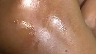 Oiled big ass ebony fucked from his hard BBC