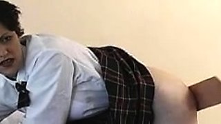 Big ass pale brunette milf with