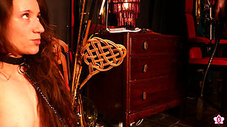 Porcelain Victoria's Lesbian BDSM 80s Porno Part 2: Slave Mila Is Flogged, Clamped, Cropped and Teased Into Submission