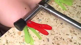 tits with clamps and pressing - solo