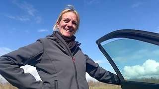 BLOWJOB IN THE CAR - I WANT TO SUCK YOUR COCK HERE AND NOW, CUM IN MY MOUTH