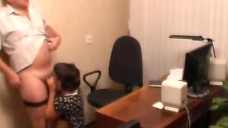 Guy sucked and fucked in the office!