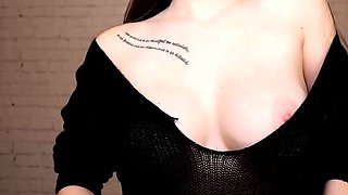 Sensuous schoolgirl flashing her tight holes on webcam