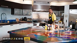 Brazzers - bombshell dark haired Jayla Page can't stand against her friend's spouse Scott Nails' huge sausage