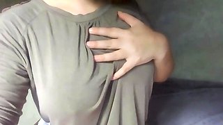 Big-Titted Blonde Latina Touches Her Boobs Solo on Webcam