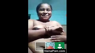 Today Exclusive- Horny Telugu Aunty Showing B
